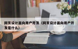 网页设计面向用户开发（网页设计面向用户开发是什么）